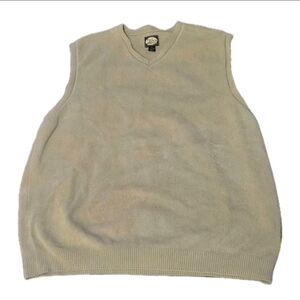 Tommy Bahama Men’s Cotton Knit V Neck Sweater Vest Beige Khaki Size XXL